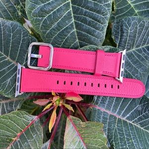 NEW APPLE WATCH NATURAL LEATHER BANDS in ROUGE 🌶